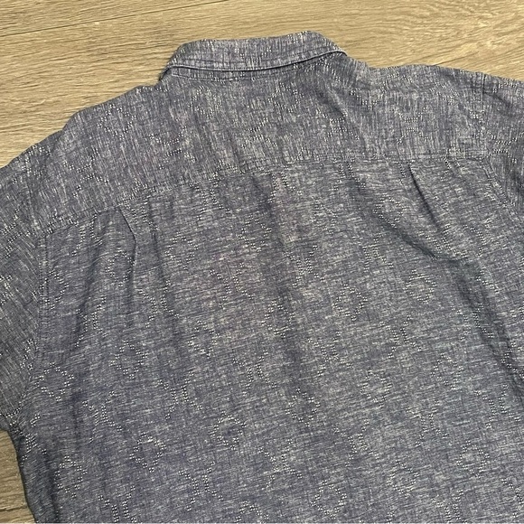 Patagonia Men Back Step Short Sleeve Shirt Hemp Cotton Button Up Blue Sx XL - Picture 9 of 9